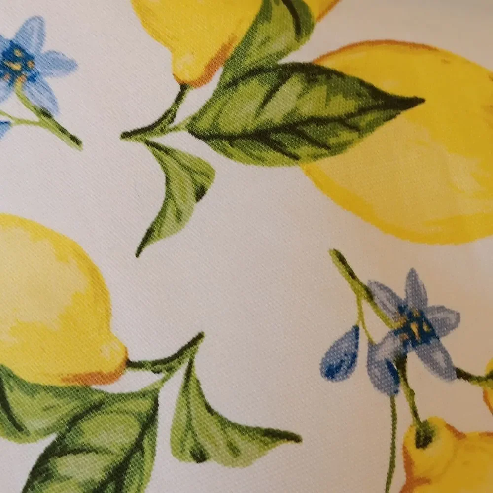 Talbots Petite Yellow Lemon Print Skirt